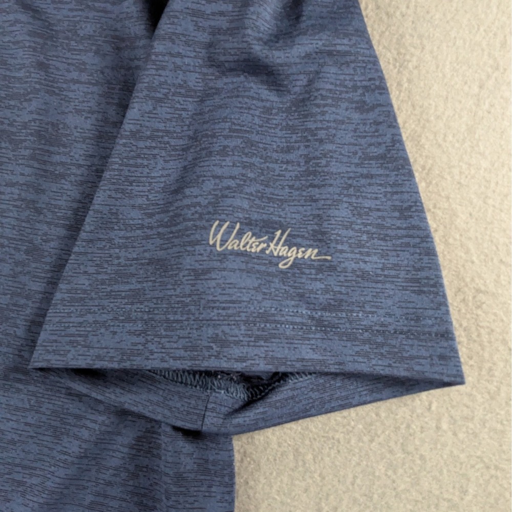 Walter Hagen Mens Majors Space Dye Golf Polo Shirt Size M Blue Short Sleeve - Picture 2 of 10